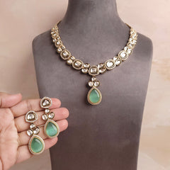 Polki Kundan Changable Stone Jewellery Set - Polki Bliss