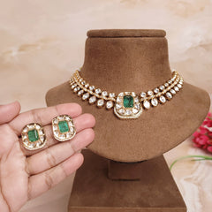 Elegant Polki Kundan Jewelry Set - Polki Bliss