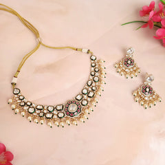 Elegant Kundan and Polki Jewelry - Gold Plated Brass for Weddings and Festivals