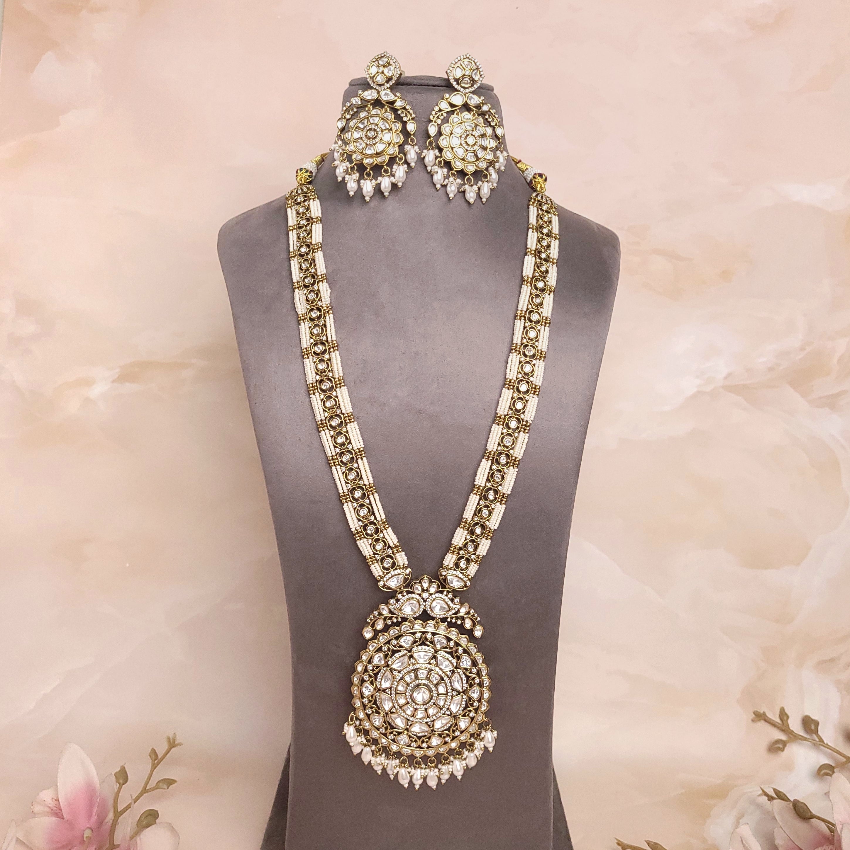 Gold Long Necklace Design - Elegant Imitation Jewelry Collection