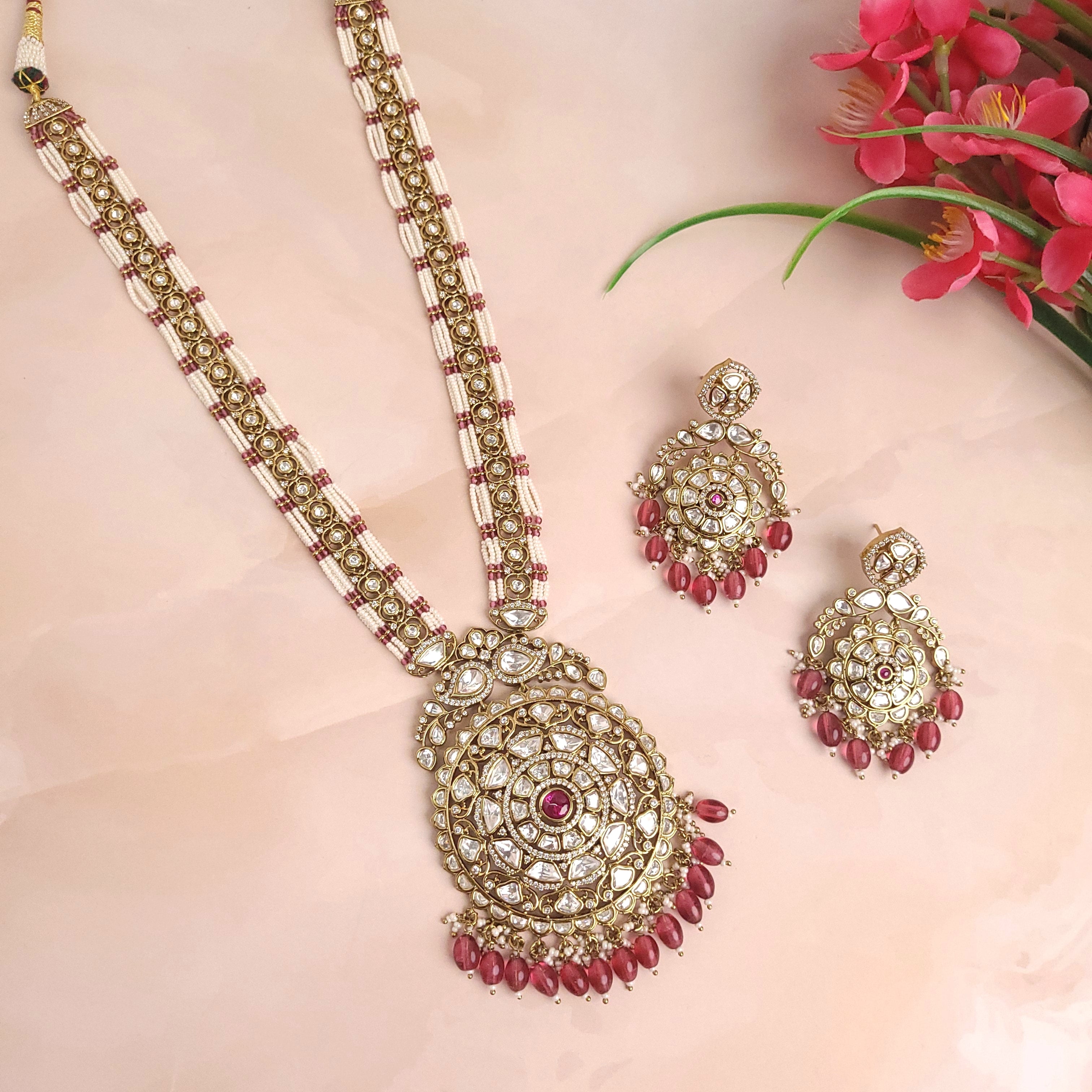 Gold Long Necklace Design - Elegant Imitation Jewelry Collection