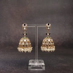 Ethnic Earrings Jhumka - Cultural Gold-Finish - Ideal for Weddings