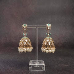 Ethnic Earrings Jhumka - Cultural Gold-Finish - Ideal for Weddings