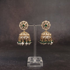 Antique Gold Jhumka - Crafted Elegance - Perfect for Weddings