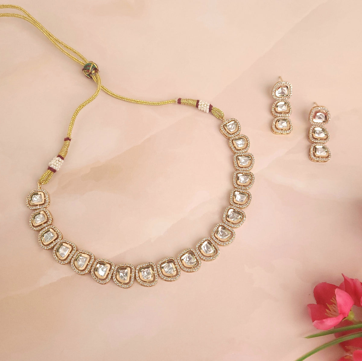 Kundan Set - Artisan Craftsmanship with Luxurious Details - Perfect for Celebrations