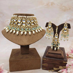 Premium Quality Kundan Bridal Set / Handmade Kundan Choker Set / Wedding Jewelry Set / Festive Necklace Set - Polki Bliss