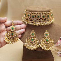 Kundan Choker Set - Indian Bridal and Festive Jewelry - Polki Bliss